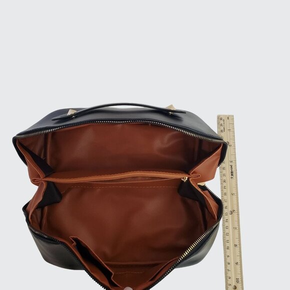 Large Cosmetic Women's Makeup Vegan Leather Multifunctional Travel Toiletry Bag - Picture 4 of 14